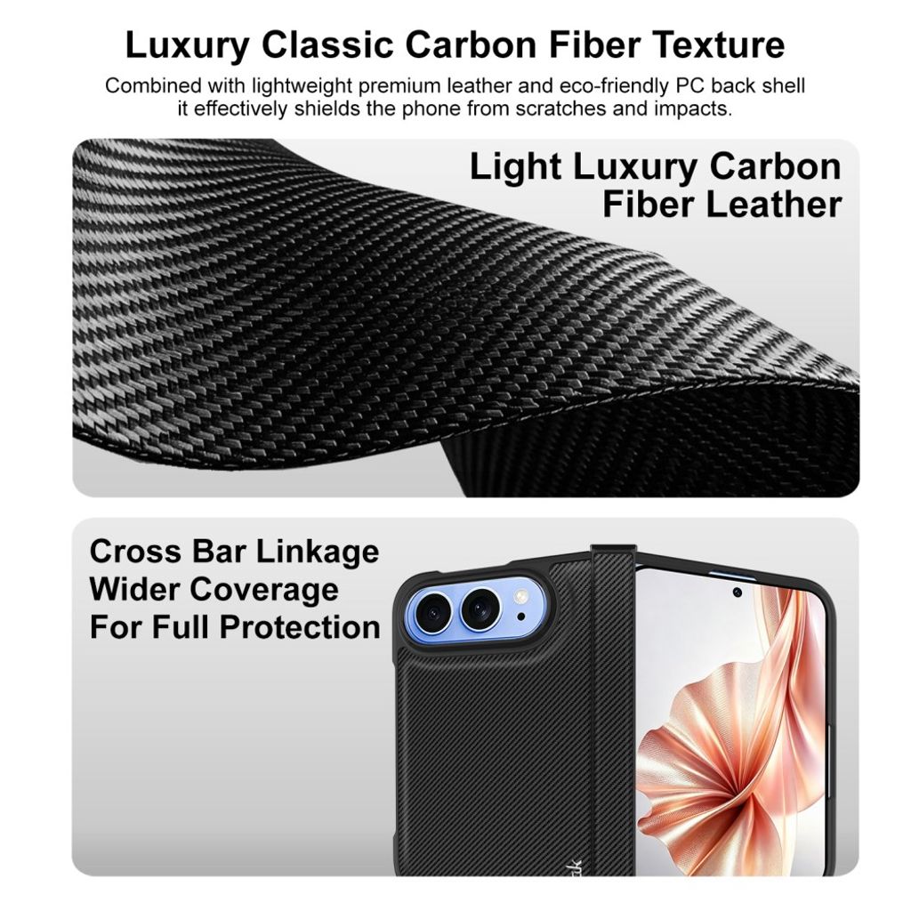 IMAK iPhone Duo Skal med kolfibertextur - Svart