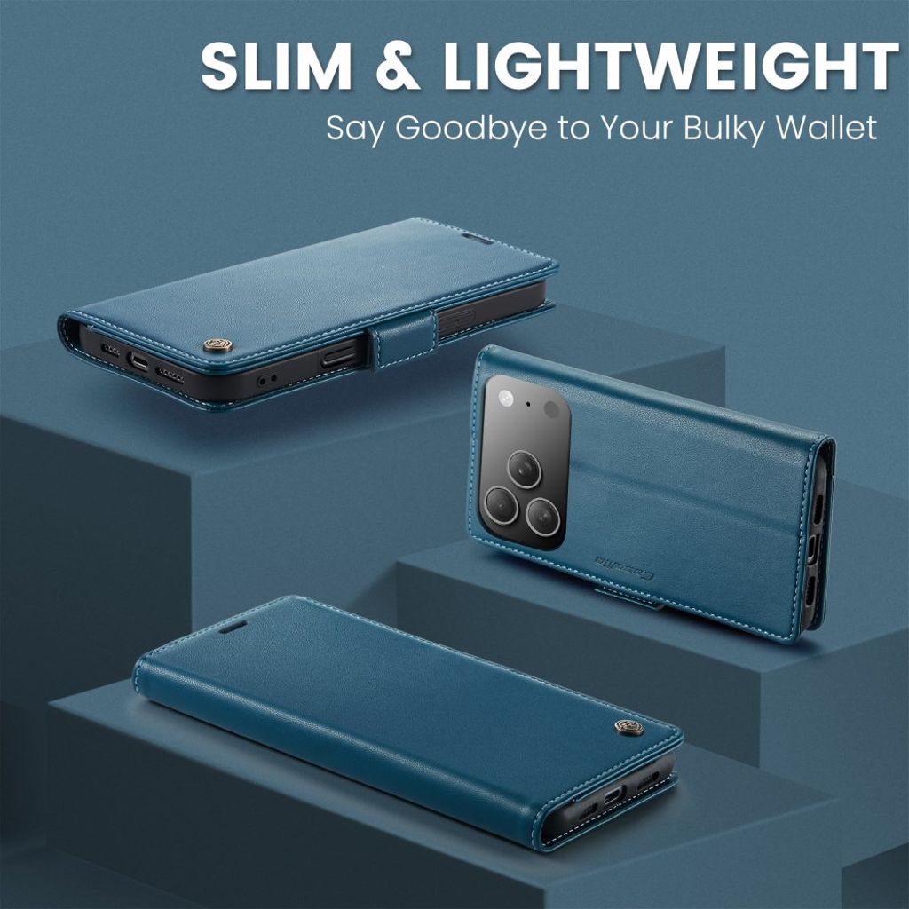 CASEME iPhone 17 Pro Max Etui med Kortspor - Blå