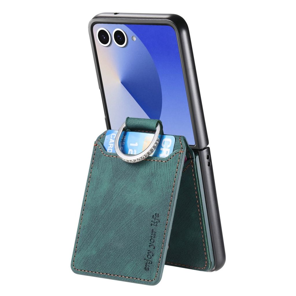 Samsung Galaxy Z Flip7 5G Cover med Ringholder - Grøn