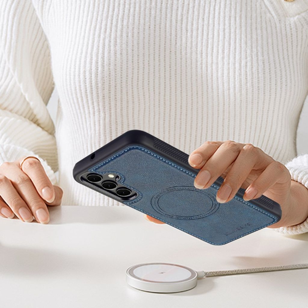 LC.IMEEKE Samsung Galaxy A17 5G Deksel med MagSafe Lommebok - Blå