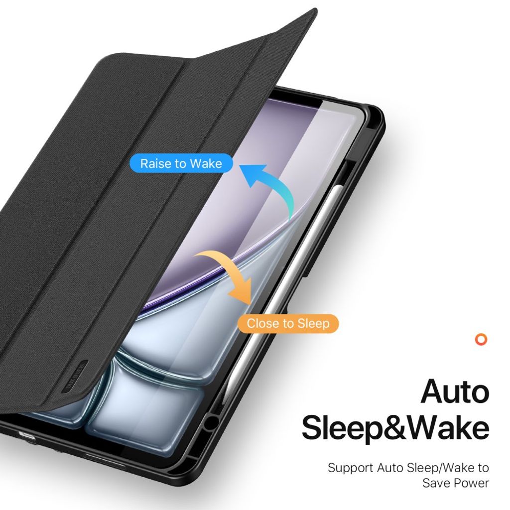 Dux Ducis iPad Air 13" 2026/2025/2027 Flip cover med holder til styluspen - Sort