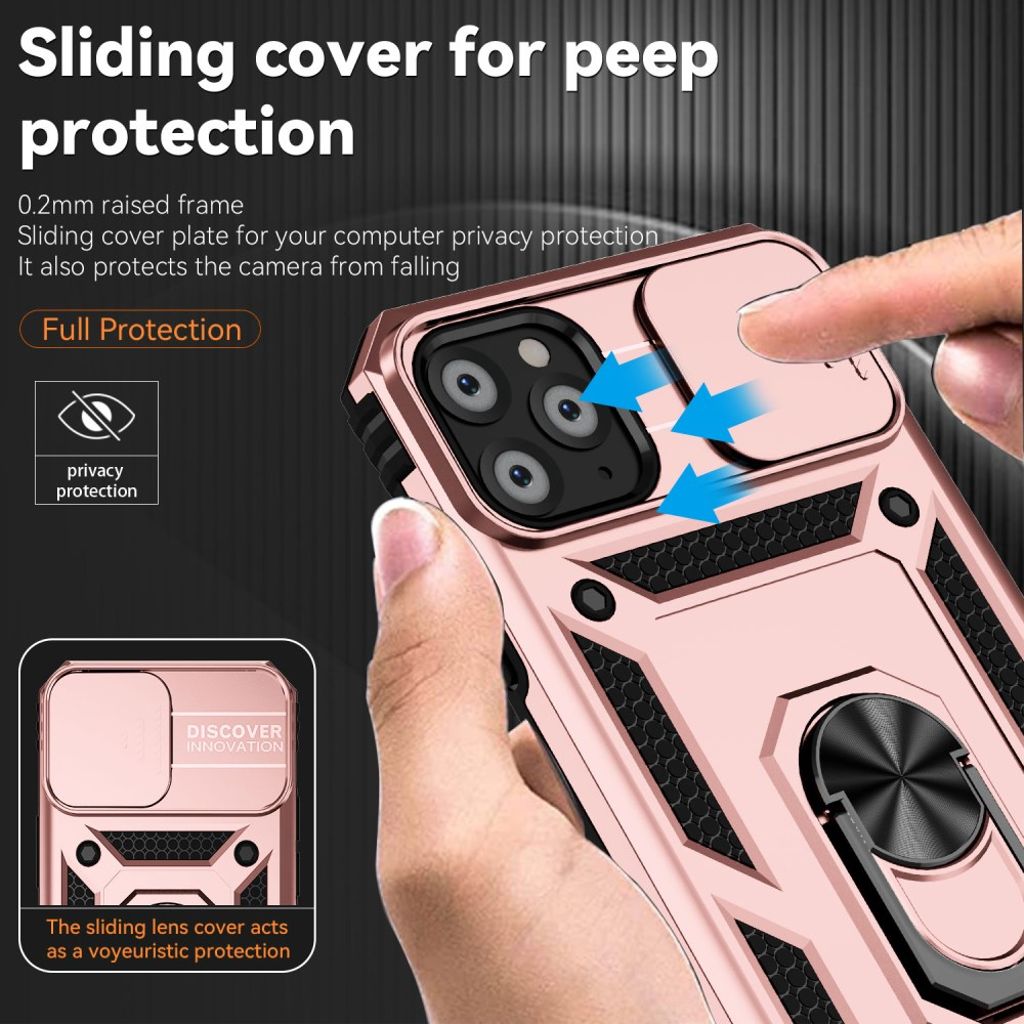 iPhone 11 Pro Case with Ring holder - Rose gold