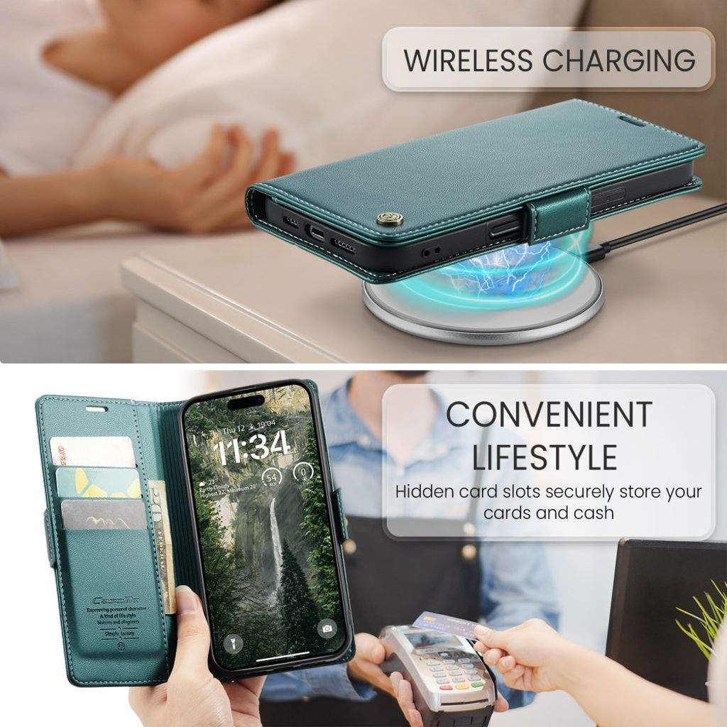 CASEME iPhone Air Etui med Kortplads - Grøn
