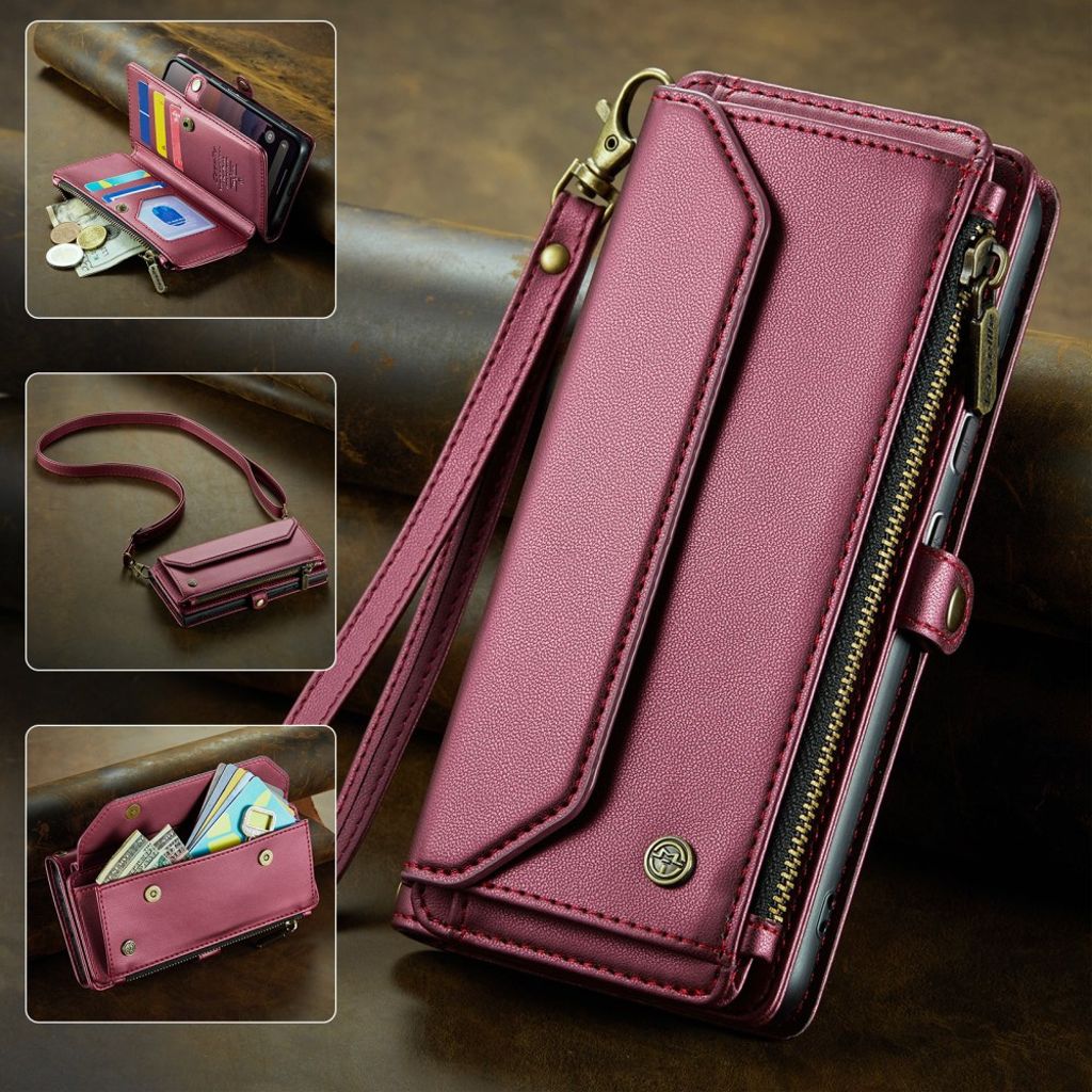 CASEME Google Pixel 10 Pro / Pixel 10 Cover with 10 Card Slots - Red