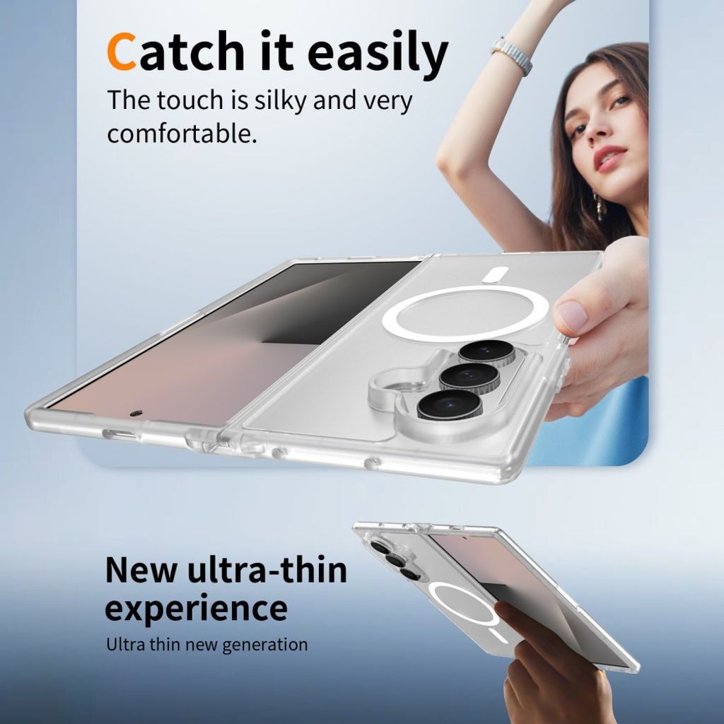 Samsung Galaxy Z Fold8 Ultra MagSafe cover med akrylbagside - Gennemsigtig