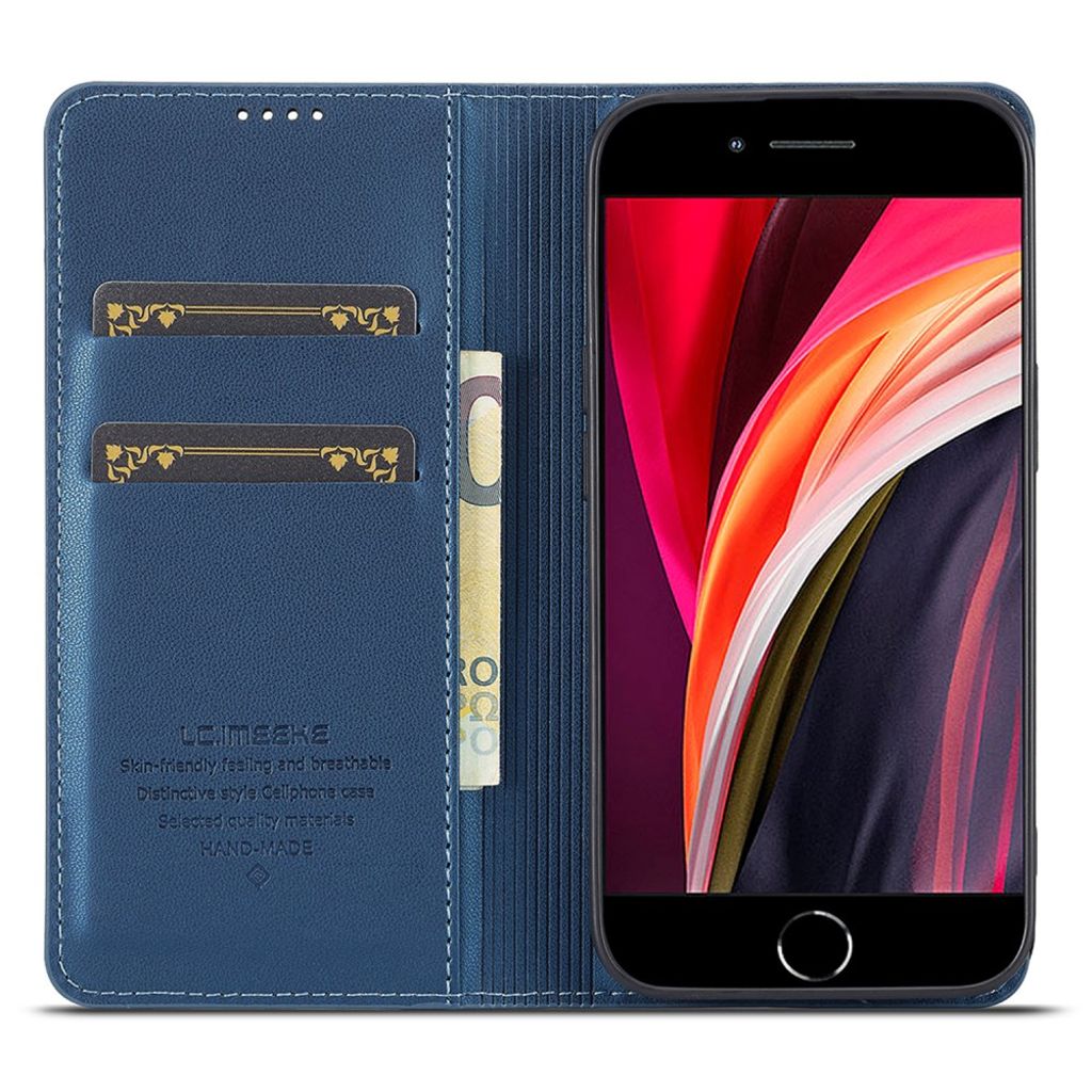 LC.IMEEKE iPhone 16e Plånboksfodral med Stativ – Blå