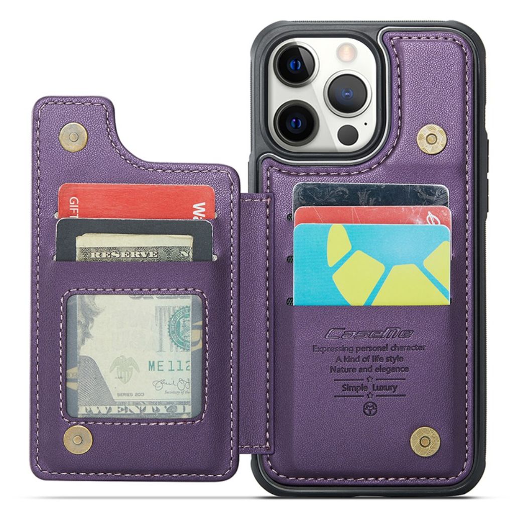 CASEME iPhone 12 Pro Max Cover med Pung - Lilla