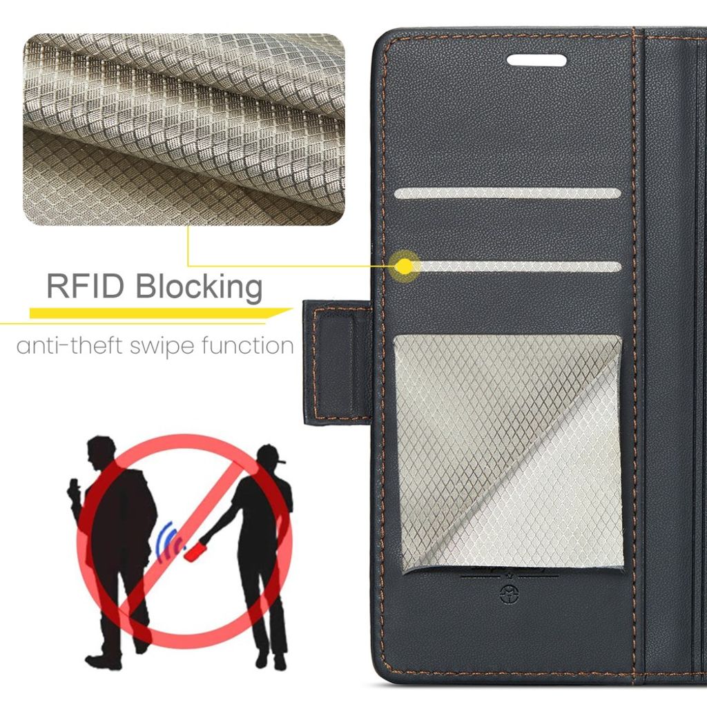 CASEME Samsung Galaxy Z Fold7 5G Fodral med RFID-blockerande - Svart