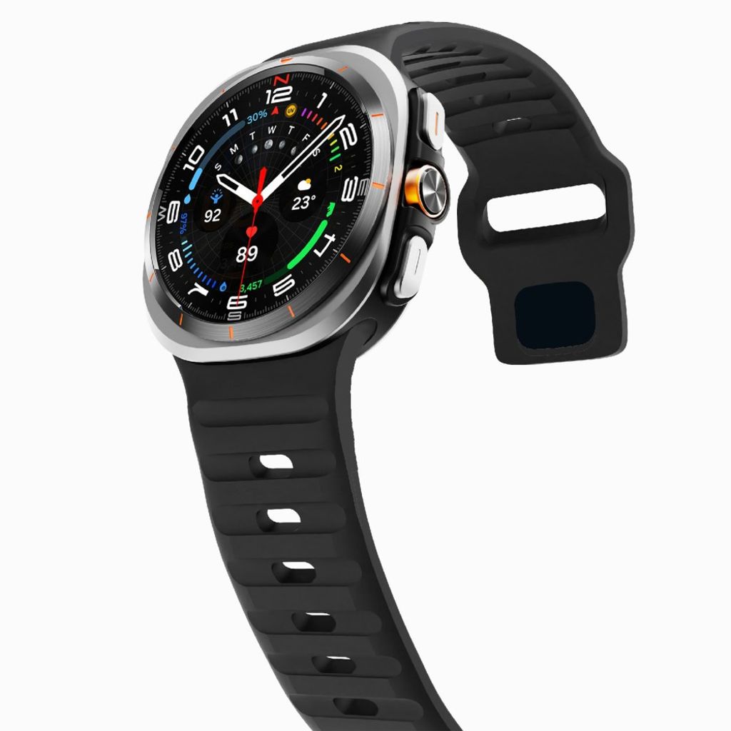Samsung Galaxy Watch Ultra 47mm Urrem Silikone – Sort