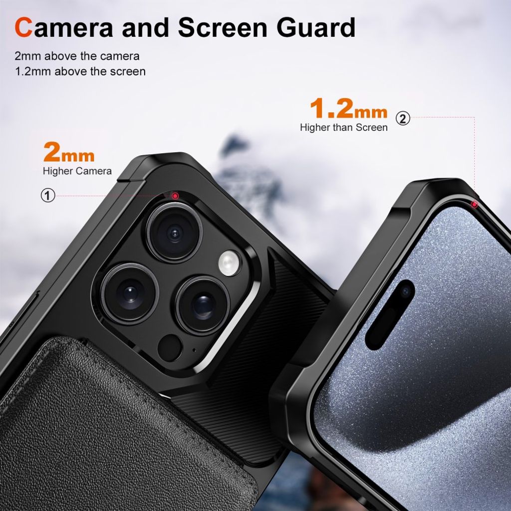 iPhone 14 Pro Max Kickstand Wallet Case - Black