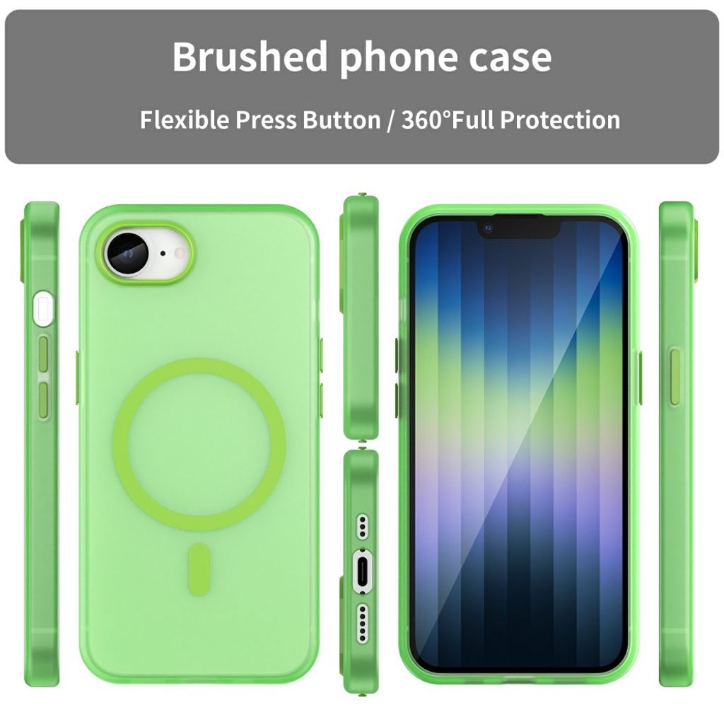 iPhone 16e Case MagSafe Compatible Slim TPU+PC – Green