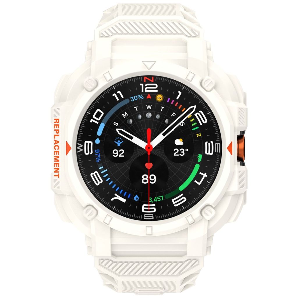 Samsung Galaxy Watch Ultra/Ultra2 silikon klokkerem med deksel - Starlight