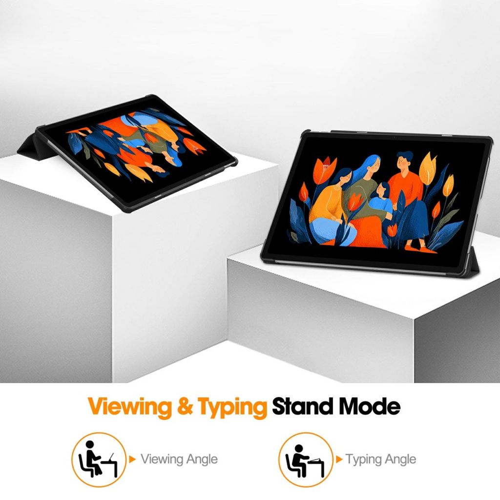 Lenovo Idea Tab Plus Etui med Tri-Fold - Svart