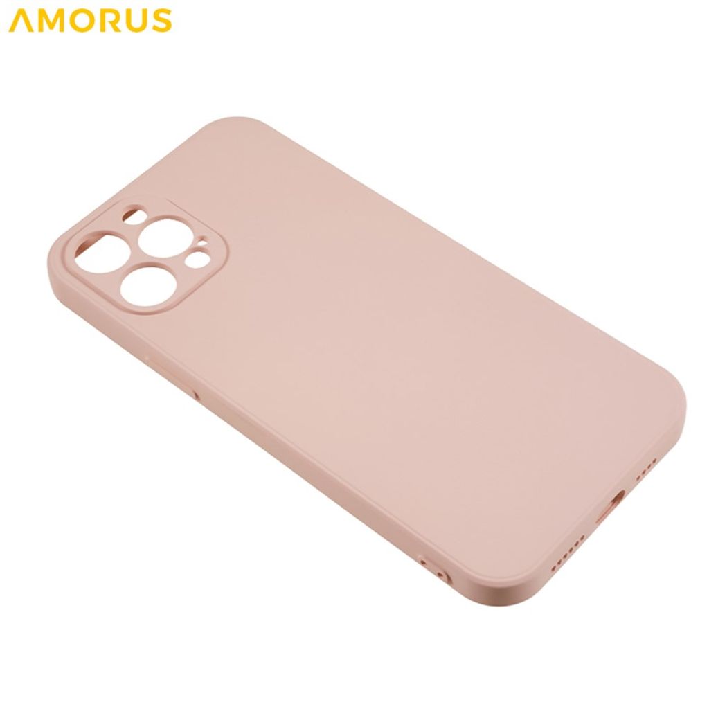 AMORUS iPhone 12 Pro Max TPU Cover - Lyserød