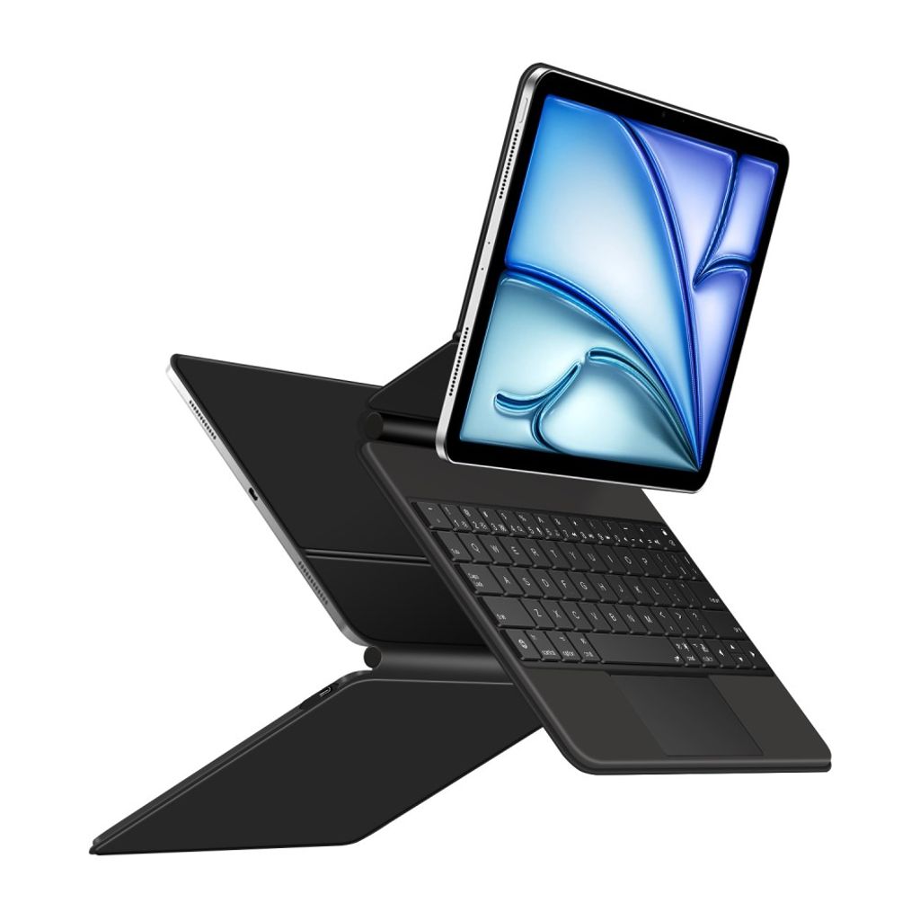 iPad Air/Pro 11" Fodral med Tangentbord med Pogo Pin-anslutning - Svart