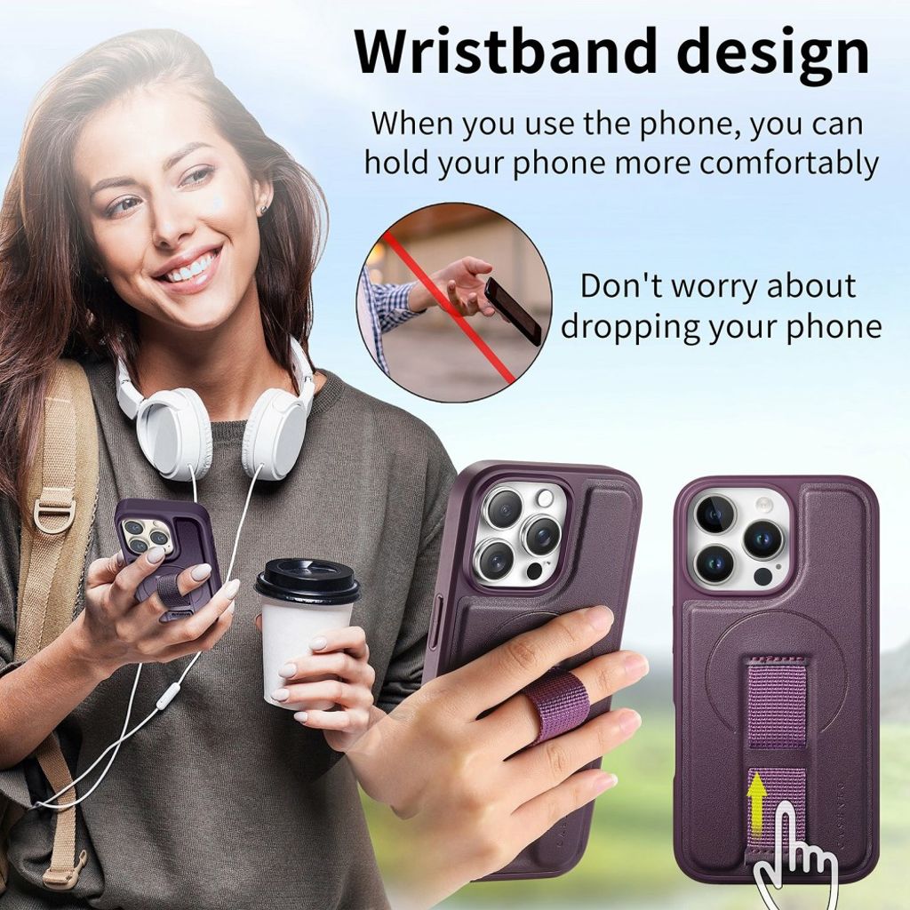 CASENEO iPhone 15 Pro Max Kotelo - Violetti