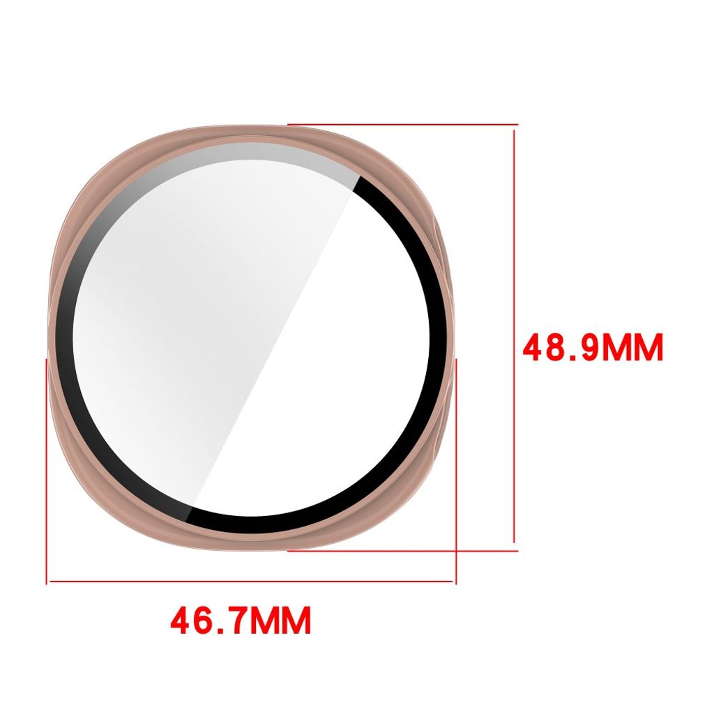 Samsung Galaxy Watch9 44mm Deksel med skjermbeskytter i glass - Rosa
