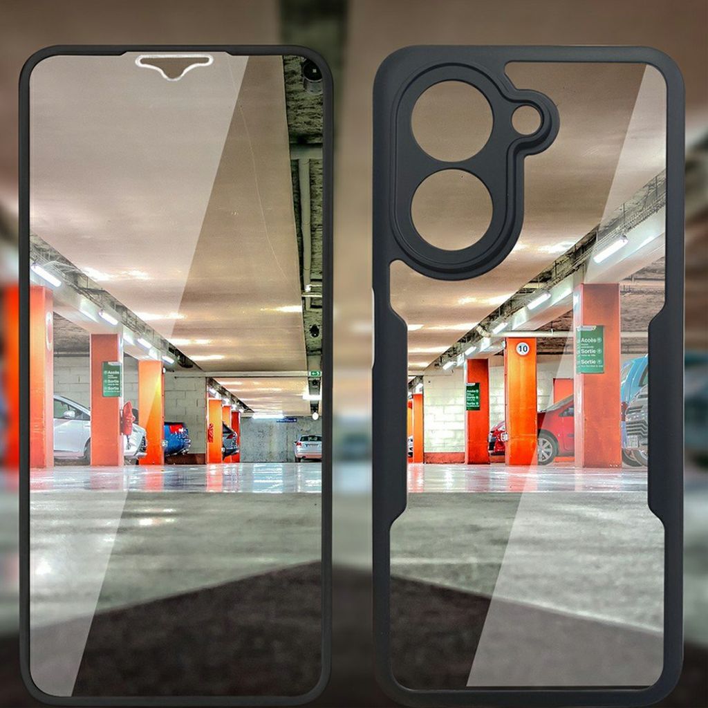 Xiaomi Redmi A5 NFC kuori näytönsuojalla - musta