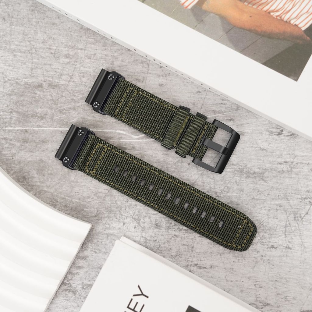 Garmin Fenix 8 43mm osv. Urrem i nylon - Grøn