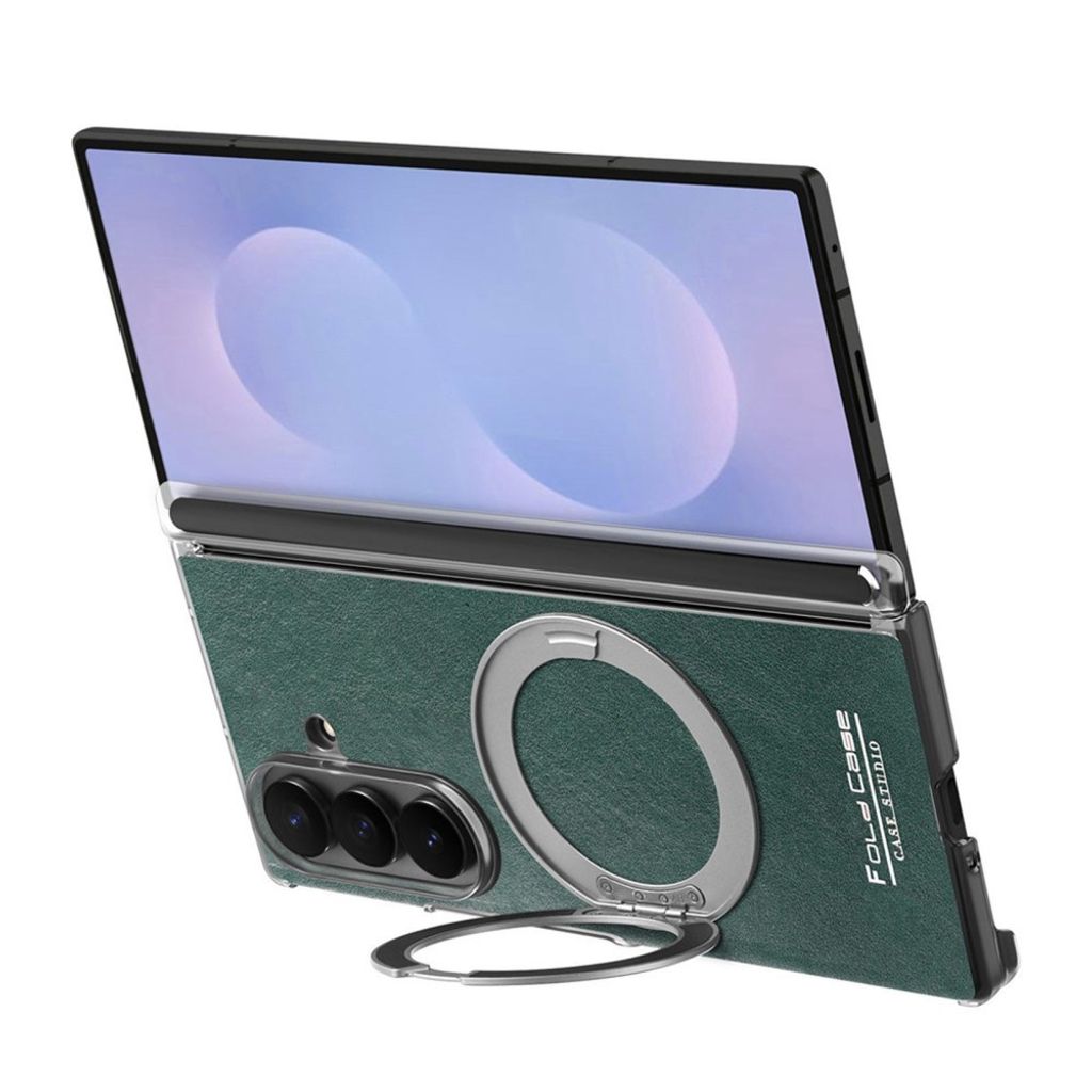 Samsung Galaxy Z Fold8 Ultra MagSafe kuori rengasjalustalla - Vihreä