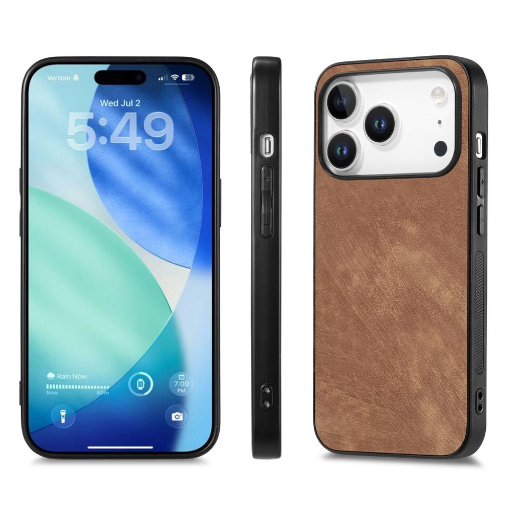iPhone 18 Pro Max/17 Pro Max Skal i PU-läder - Brun