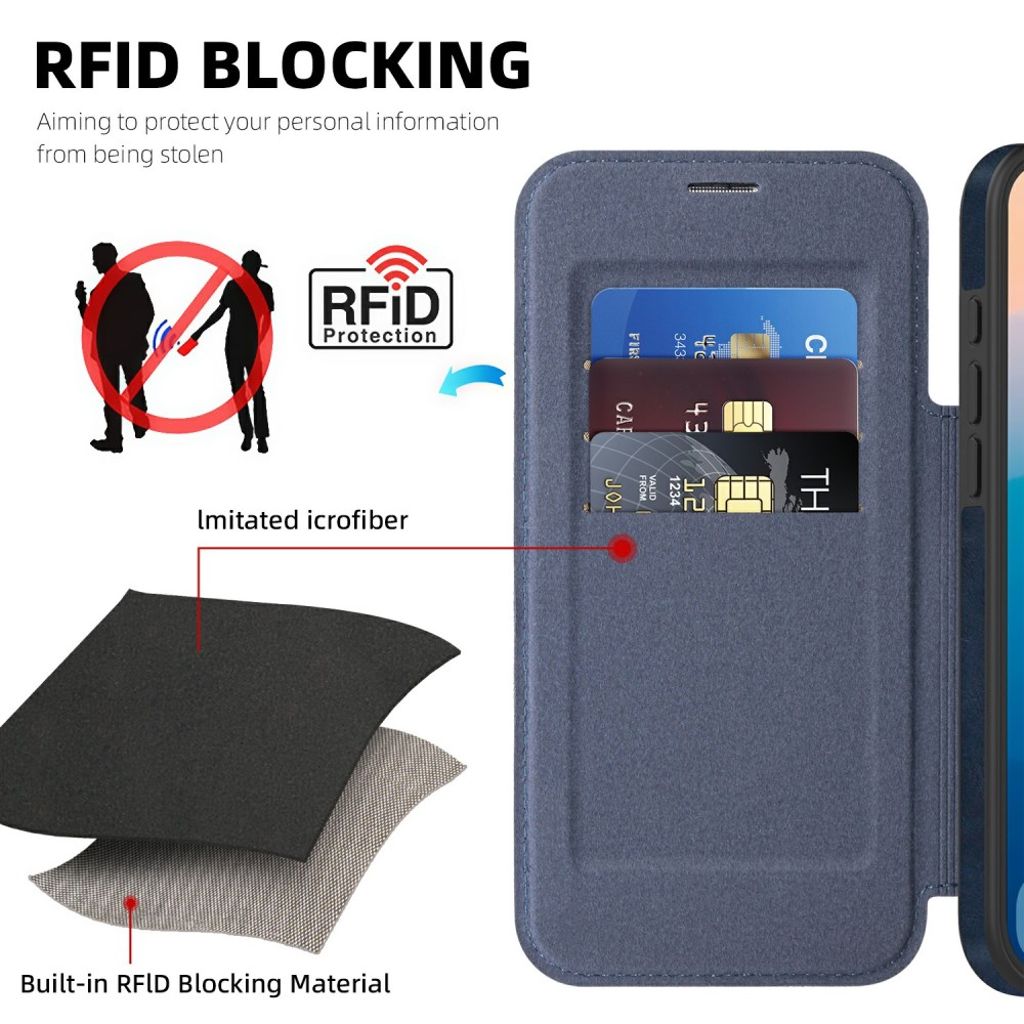 iPhone 17 Pro Max MagSafe Cover with Card Slots - Blue