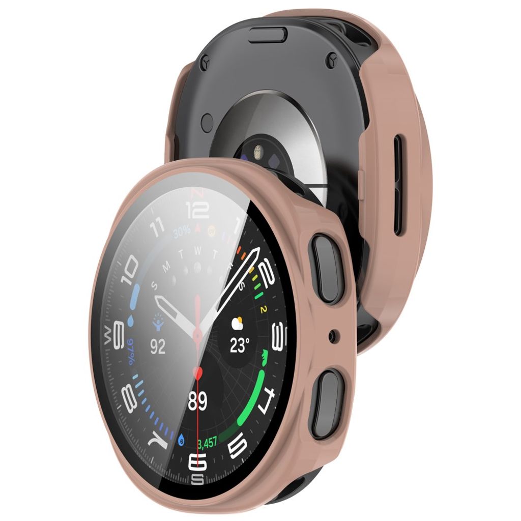Samsung Galaxy Watch9 40mm Deksel med skjermbeskytter i glass - Rosa