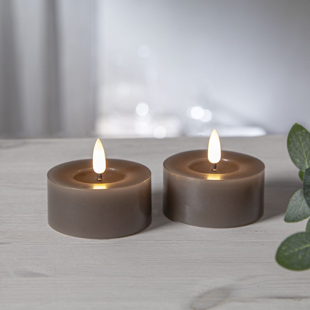 LED Värmeljus Flamme Flow 55mm, 2-pack Mullvad