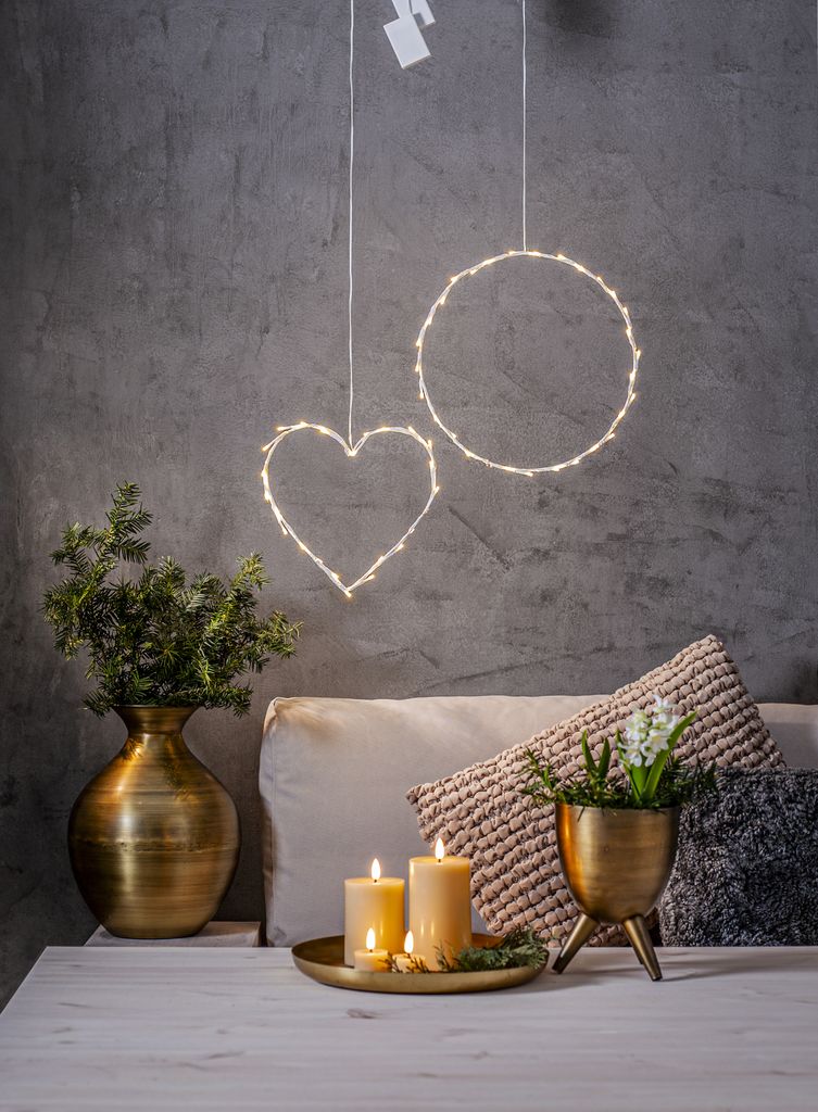 LED BLOCKLJUS FLAMME FLOW BEIGE / 15 CM / TIMER