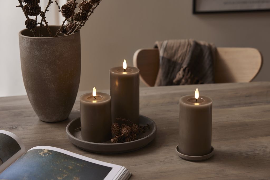 LED BLOCKLJUS FLAMME FLOW MULLVAD / 12,5 CM / TIMER