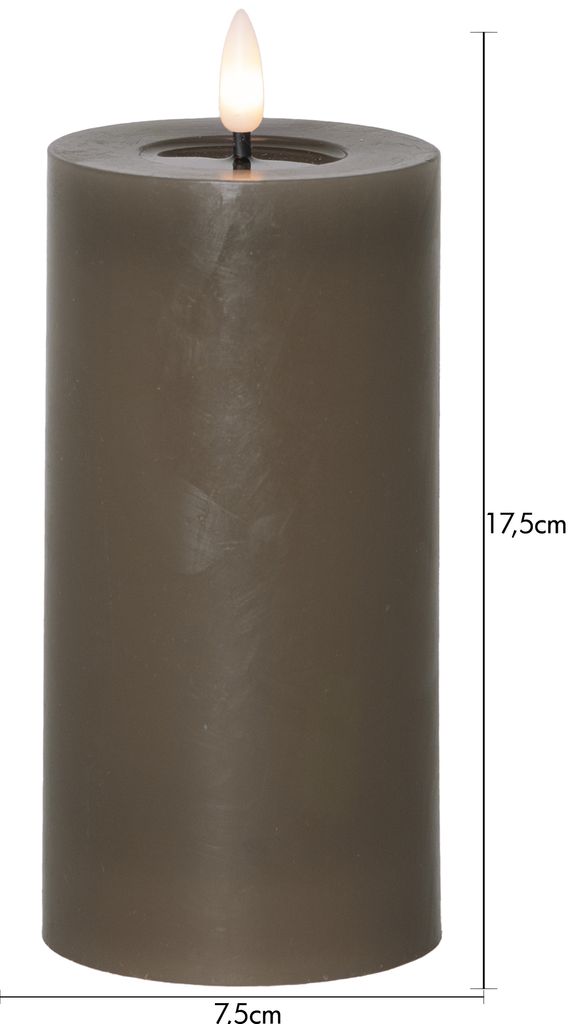 LED BLOCKLJUS FLAMME FLOW MULLVAD / 17,5 CM / TIMER