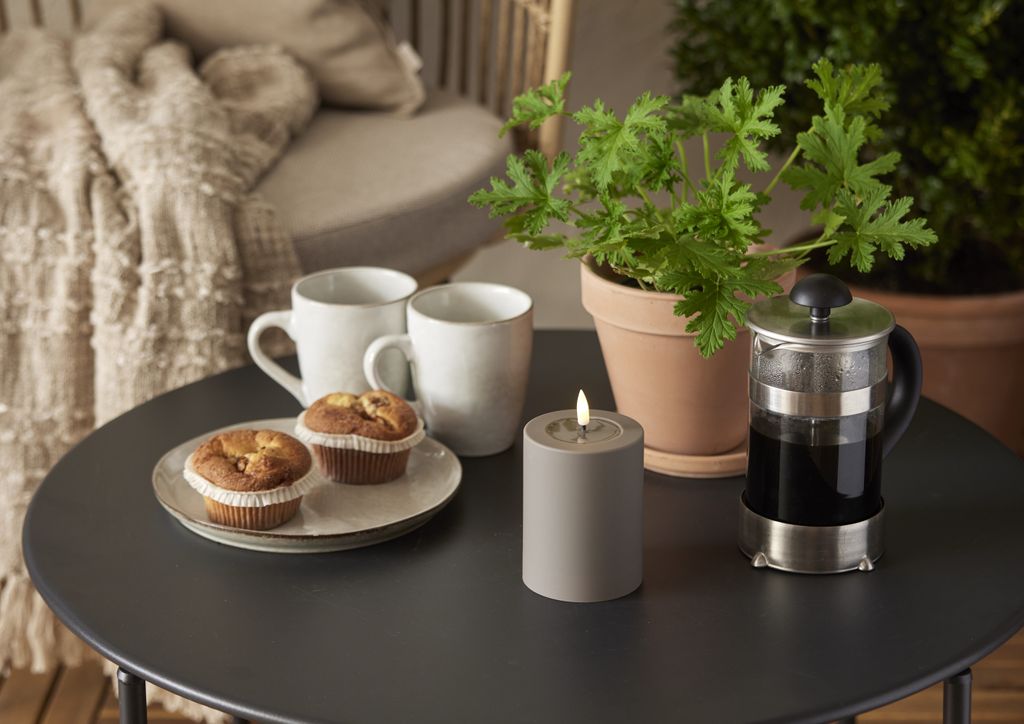 LED BLOCKLJUS FLAMME SOFT MULLVAD / 12,5 CM / TIMER / INOMHUS/UTOMHUS