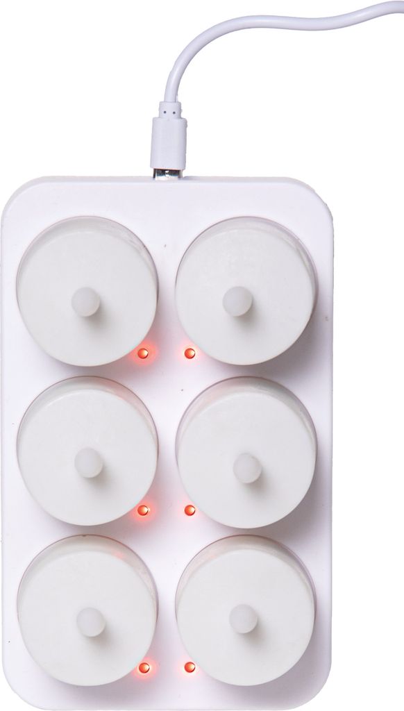 LED Ljus 6-pack Flamme Charge - Uppladdningsbara