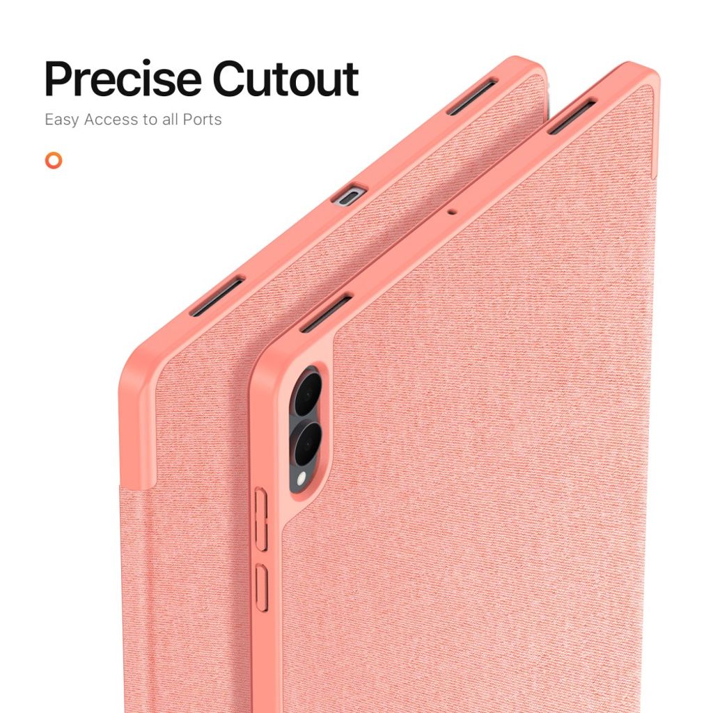 DUX DUCIS Tab S11 Ultra etui tri-fold stativ i PU-lær – Rosa
