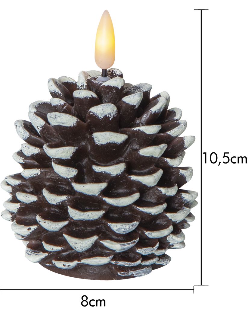 LED-lys Flamme Cone 10,5 cm med timer