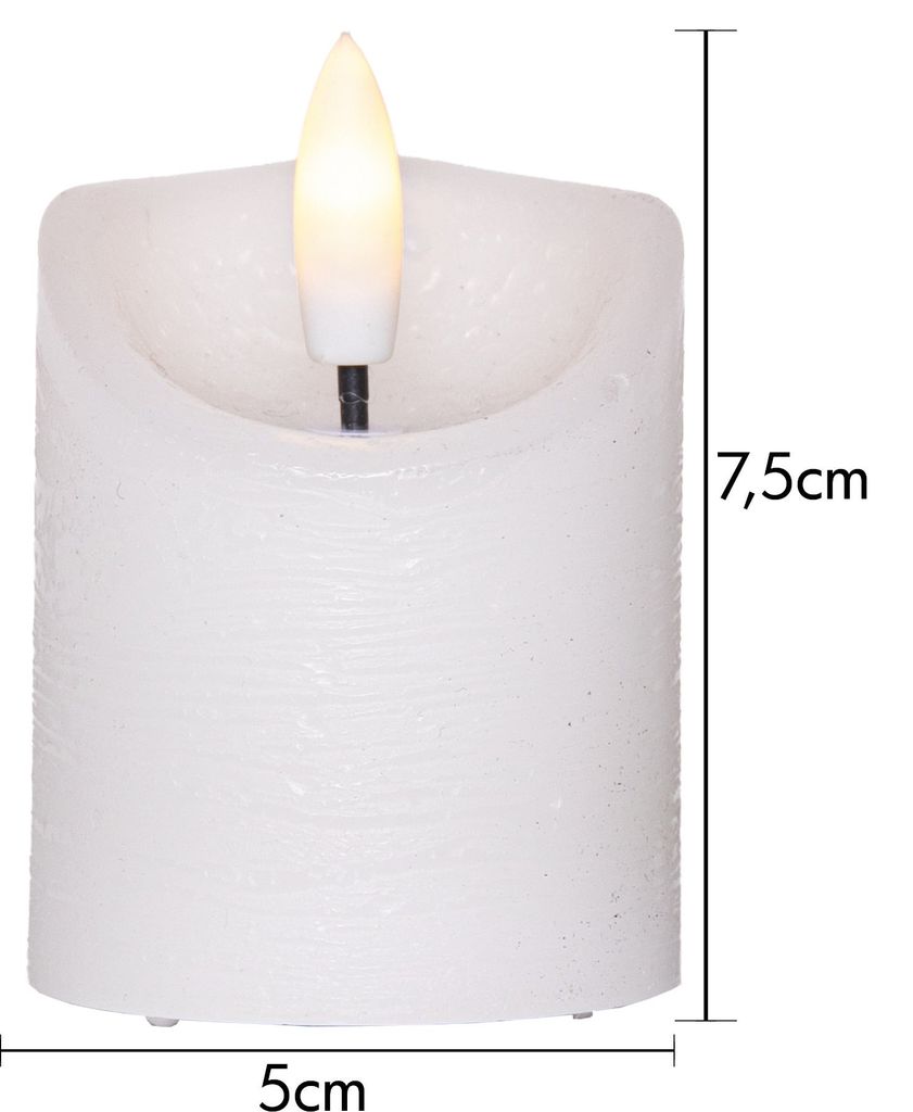 LED Pöytäkynttilä Flamme Rustic 2-pack 7,5cm Ajastimella