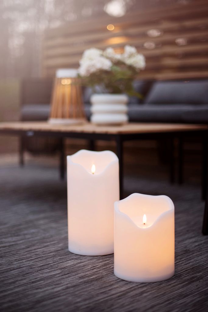 LED-KYNTILÄNLIEKKI GRAND VALKOINEN / 20 CM / AJASTIN / ULKOKÄYTTÖÖN