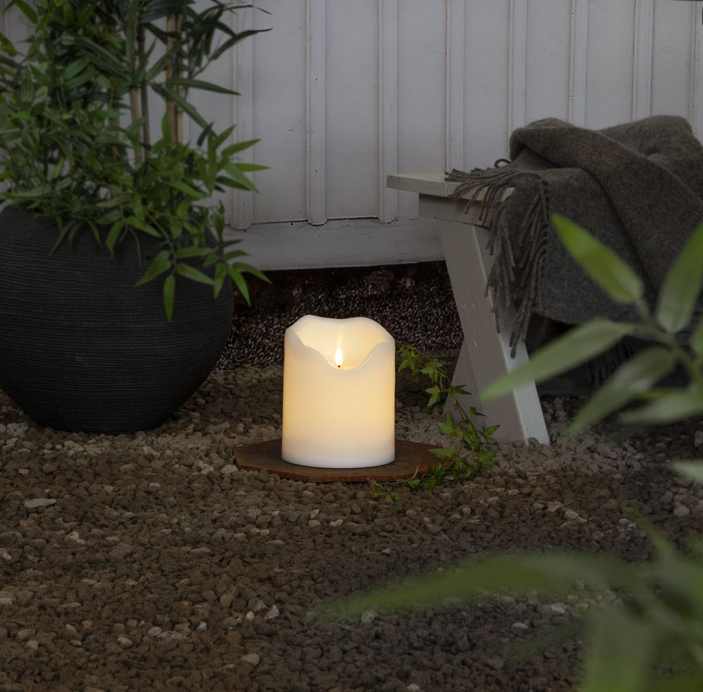 LED-KYNTILÄNLIEKKI GRAND VALKOINEN / 20 CM / AJASTIN / ULKOKÄYTTÖÖN