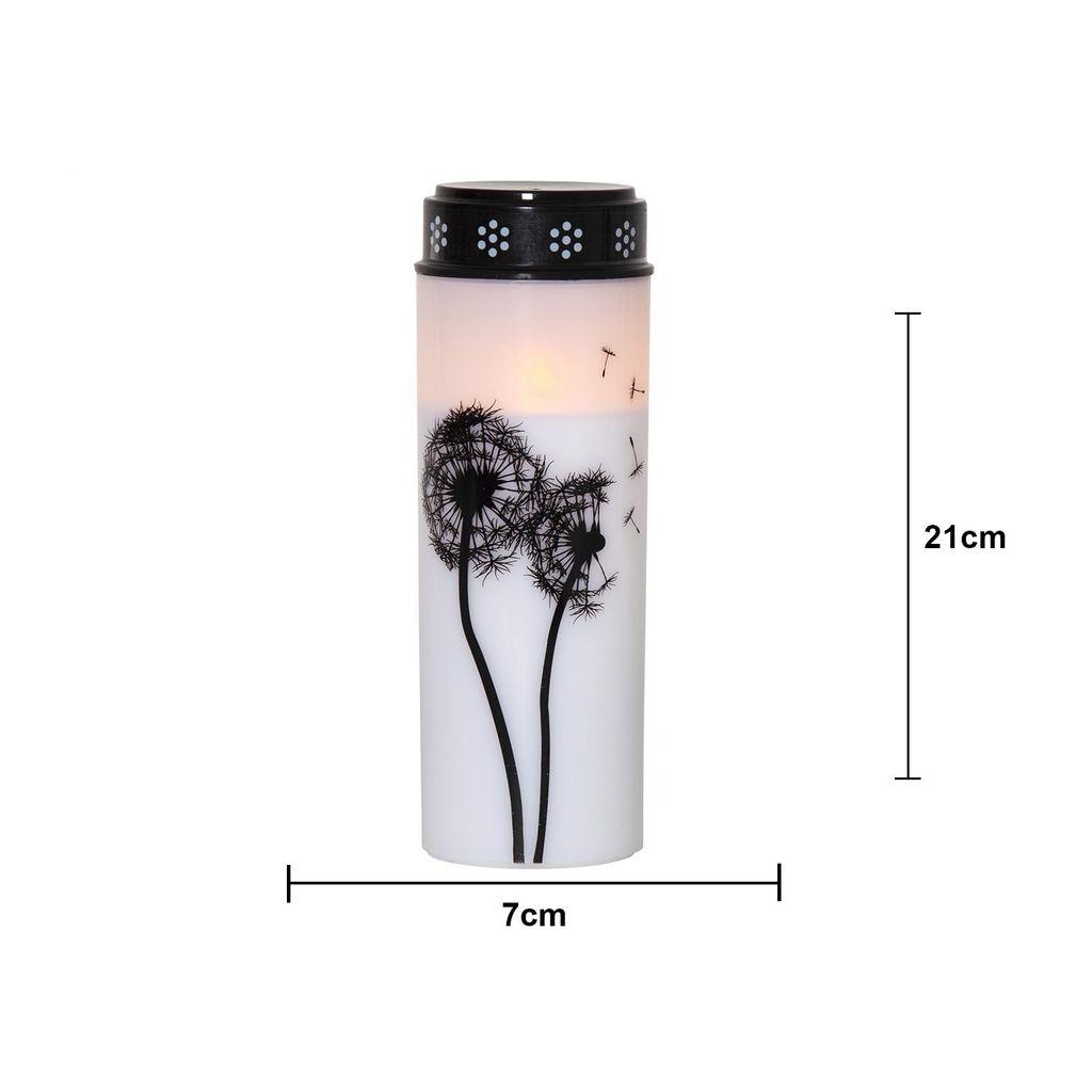LED GRAVLJUS DANDELION / 21cm / BATTERI / TIMER / UTOMHUS