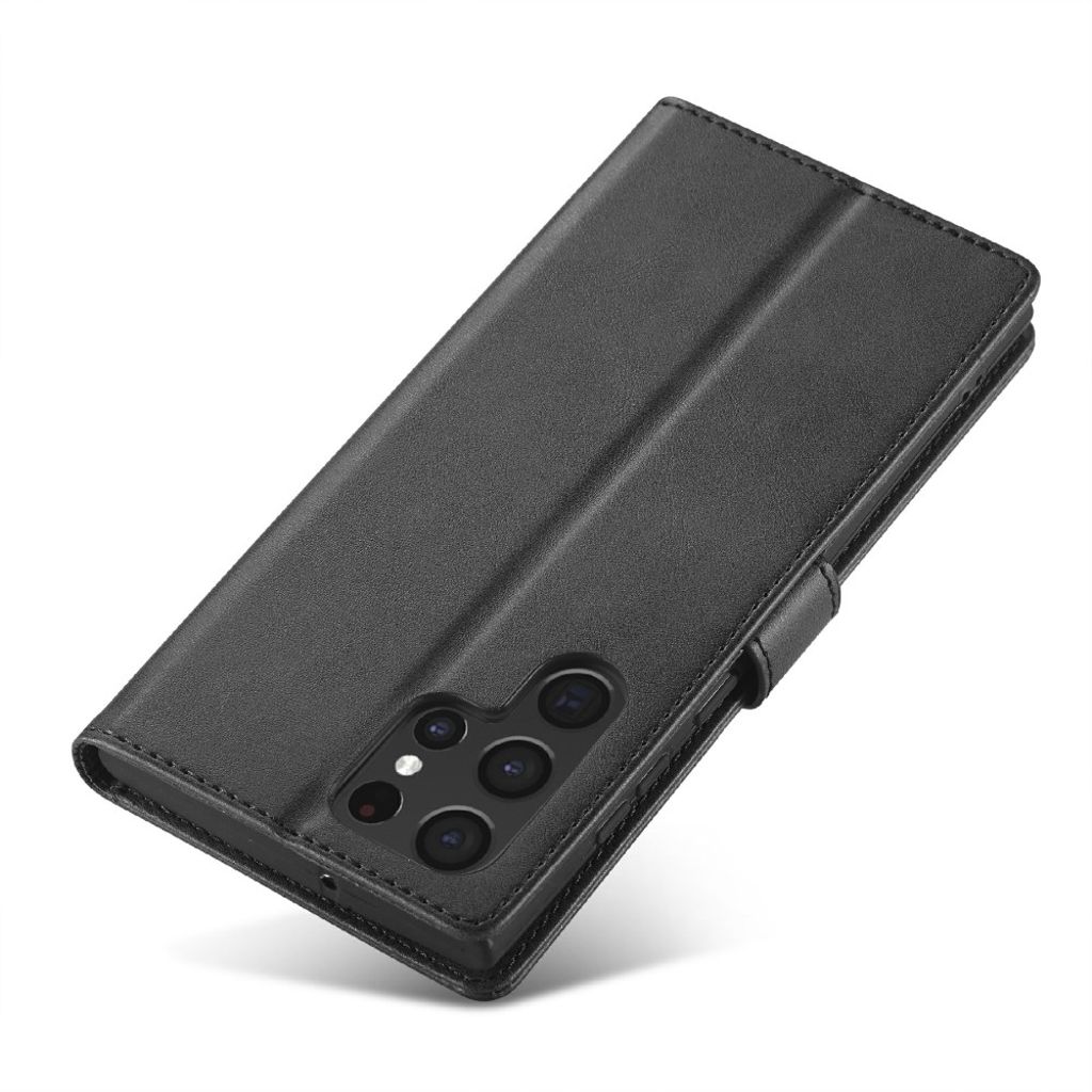 LC.IMEEKE Samsung Galaxy S25 Ultra Lommeboketui PU-lær Stativ – Svart
