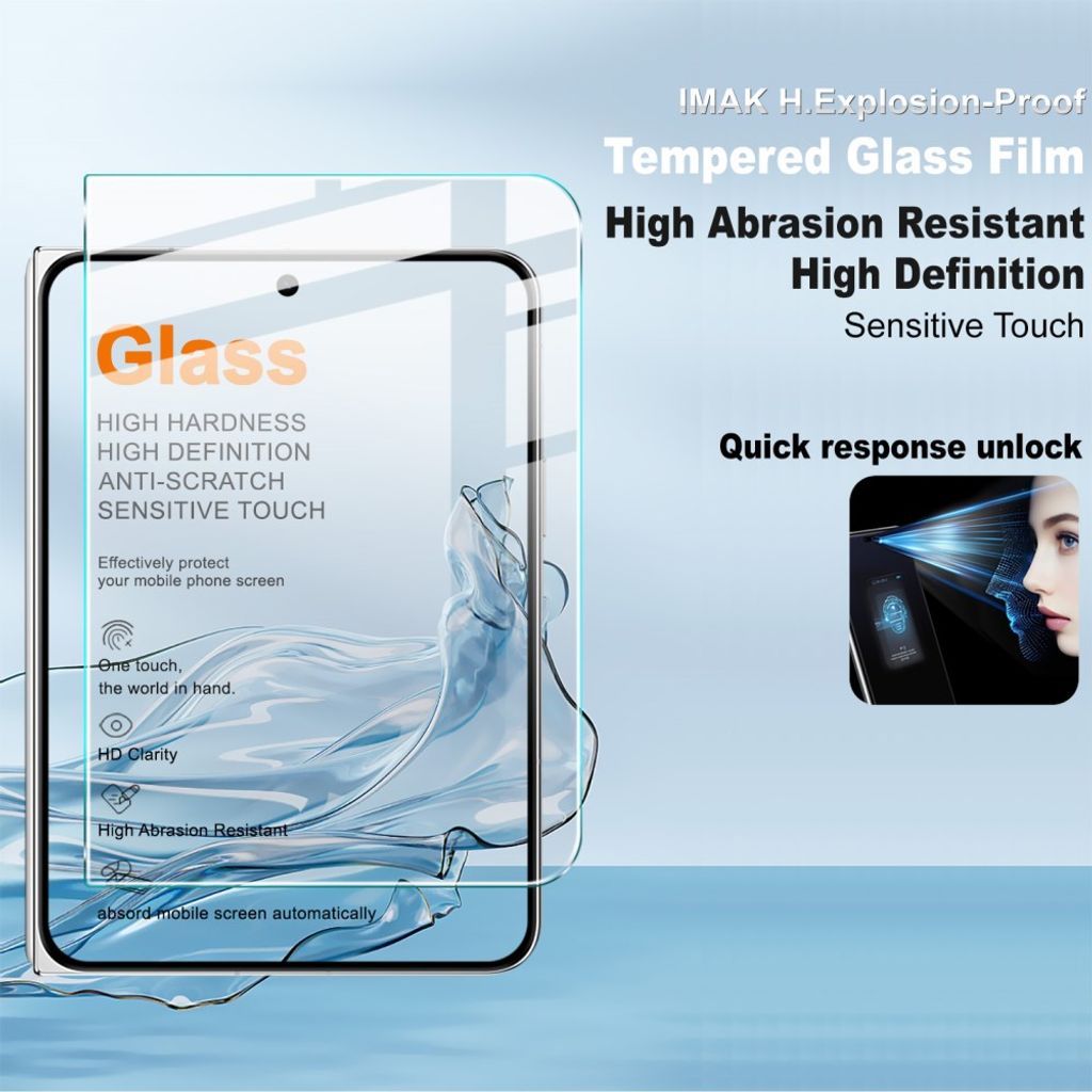 IMAK iPhone Fold -näytönsuoja karkaistusta lasista - läpinäkyvä
