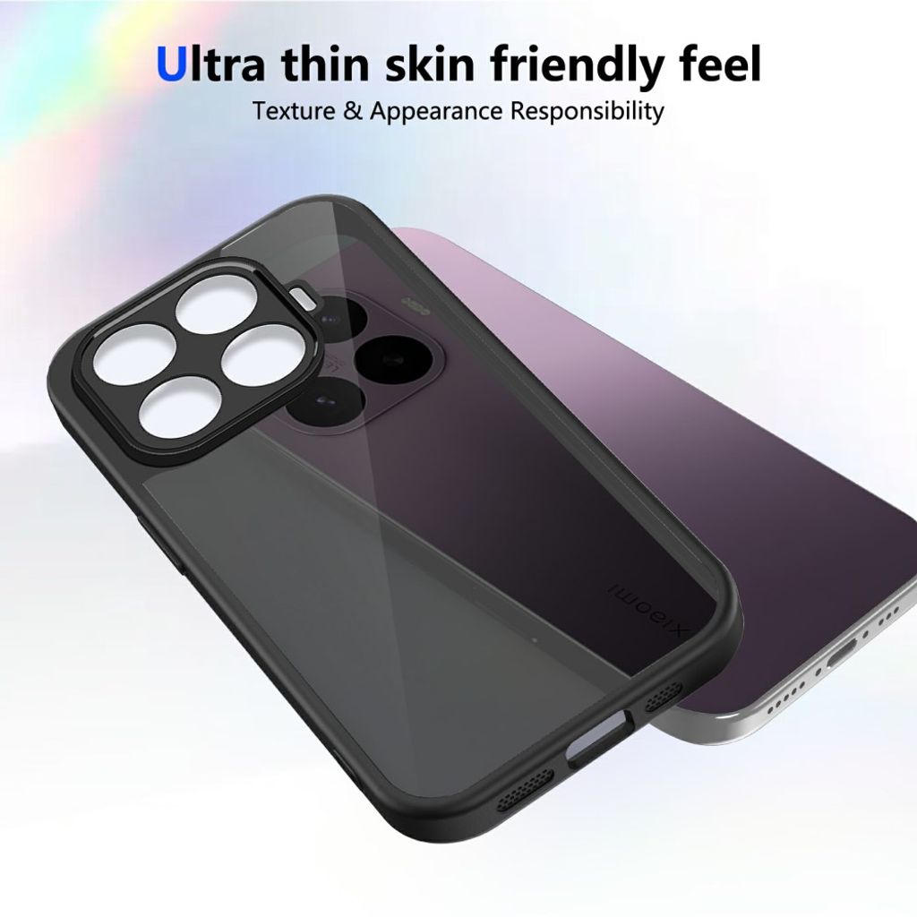 Xiaomi 17T Kuori mattapintaisella läpinäkyvällä takaosalla - Läpinäkyvä/Musta
