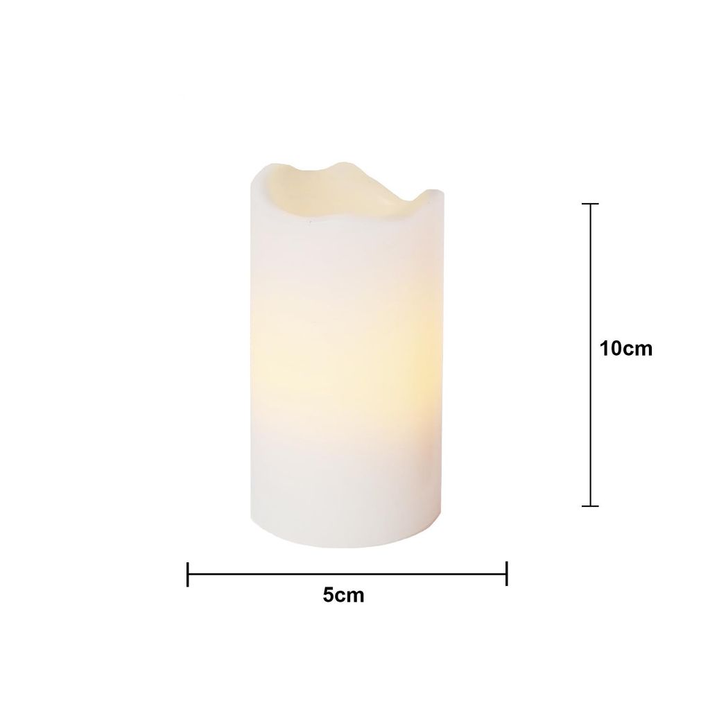 LED BLOCKLJUS 4-PACK VITA ADVENTSLJUS / 10 CM / FJÄRRKONTROLL OCH TIMER