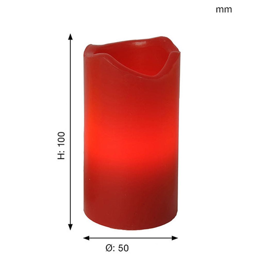 LED BLOCKLJUS 4-PACK RÖDA ADVENTSLJUS / 10 CM / FJÄRRKONTROLL OCH TIMER