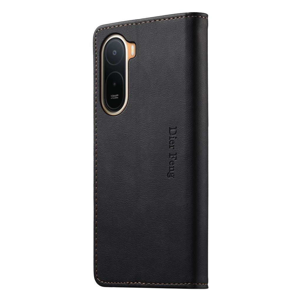 DIERFENG Xiaomi Poco C85x 5G/Redmi A7 Pro Plånboksfodral RFID - Svart
