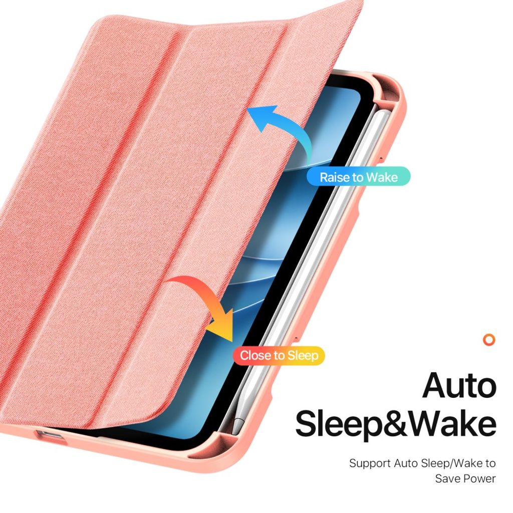 DUX DUCIS iPad Mini (2026) Tri-Fold Kuori - Vaaleanpunainen