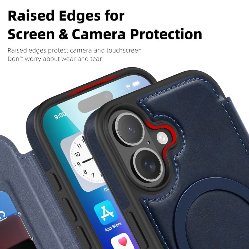 iPhone 17 MagSafe Cover with Card Slots - Blue
