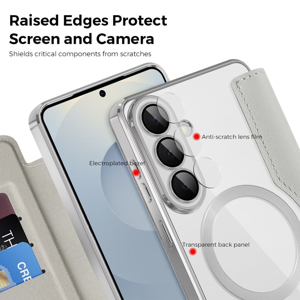 Samsung Galaxy S26 Plus Lommeboketui RFID-blokkerende – Titan grå