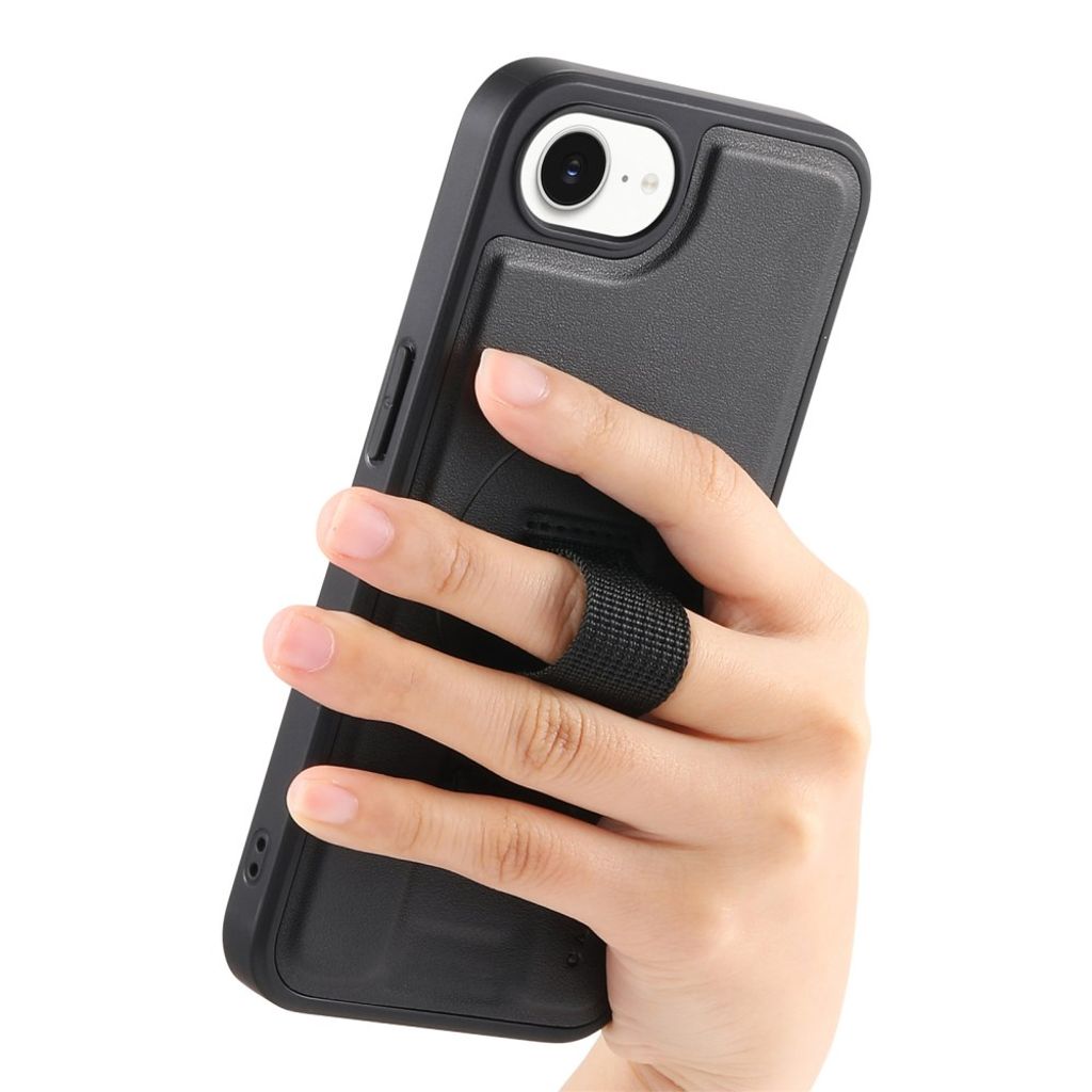 CASENEO iPhone 16e Magnetisk Lommeboketui RFID Blokkerende – Svart