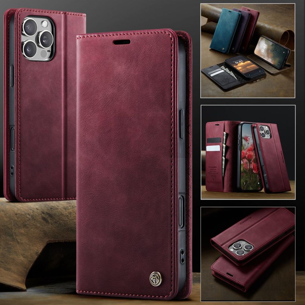 CASEME iPhone 16 Pro Etui med Stativ - Rød